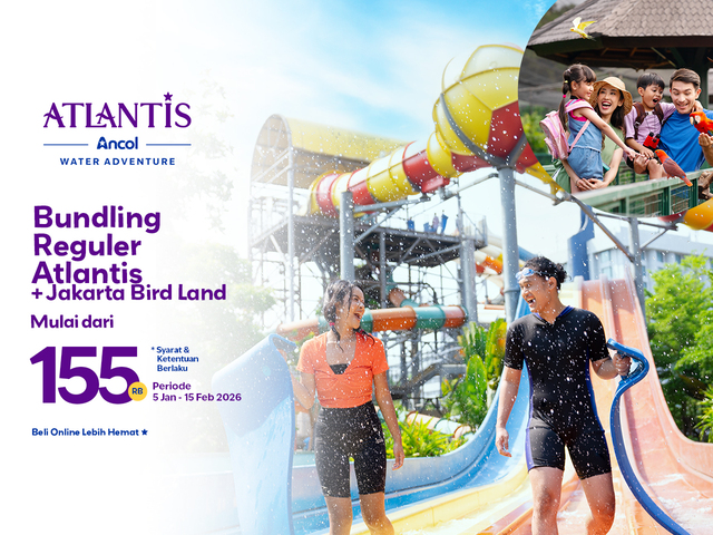 Seharian Main di Atlantis Ancol dan Jakart Bird Land Mulai dari 155rb!
